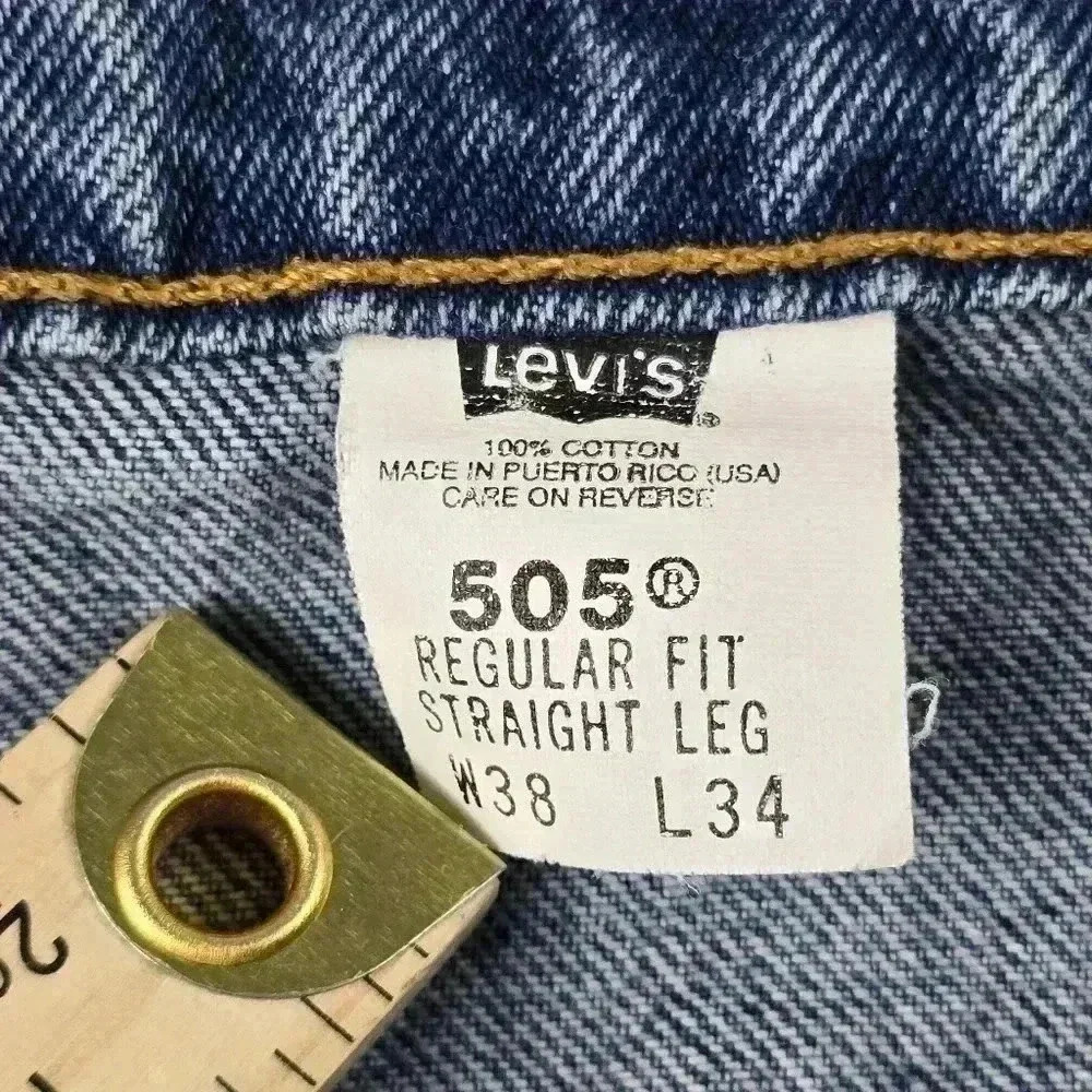 Vintage 505 Levis made in USA 34x33 regular fit straight - Picture 8 of 10